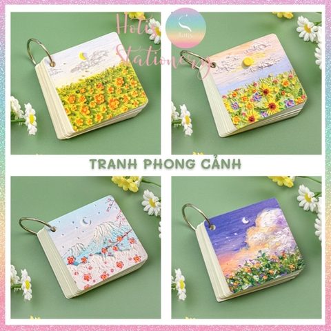 [HOTIS] Flashcard Bộ 80 thẻ học từ vựng ngoại ngữ, ghi chú bìa tranh vẽ hoạt hình dễ thương