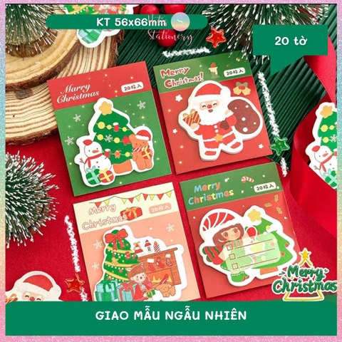[HOTIS] Giấy note mini Noel Giáng Sinh MOKA hình thú ngộ nghĩnh có keo dán