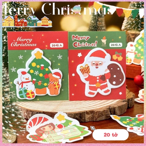[HOTIS] Giấy note mini Noel Giáng Sinh MOKA hình thú ngộ nghĩnh có keo dán