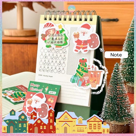 [HOTIS] Giấy note mini Noel Giáng Sinh MOKA hình thú ngộ nghĩnh có keo dán