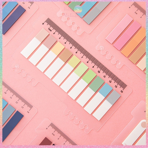 [HOTIS] Nhãn dán đánh dấu trang PET sticker ghi chú, phân trang nhiều màu Morandi trong suốt