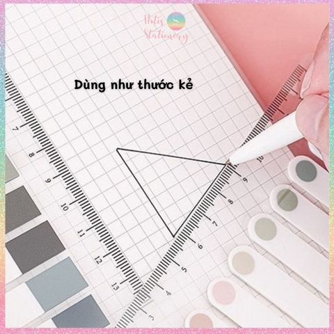 [HOTIS] Nhãn dán đánh dấu trang PET sticker ghi chú, phân trang nhiều màu Morandi trong suốt