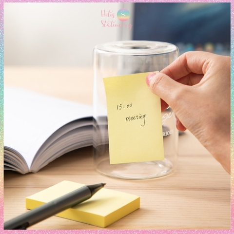 [HOTIS] Set 100 Giấy Note Deli Sticky Notes giấy ghi chú vàng, giấy nhớ, phân trang - 1 tệp