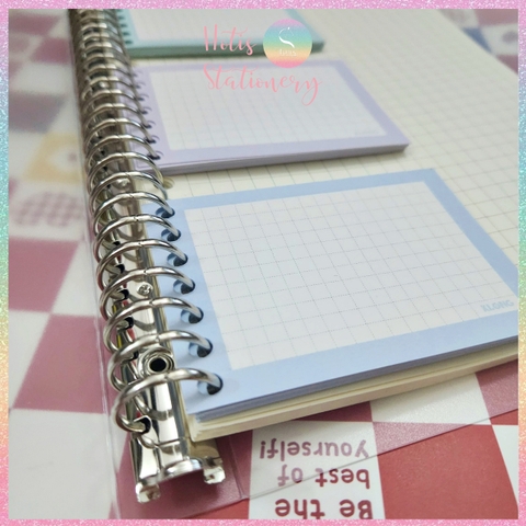 [HOTIS] Tệp 80 tờ Binder Card A7 KLONG 4 màu pastel, gắn sổ còng, làm flashcard - MS: 910