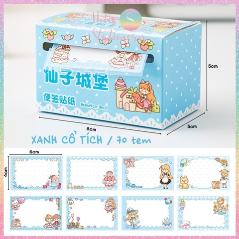 [HOTIS] Nhãn dán giấy ghi chú đóng hộp Sticky Note dễ thương - Nhiều mẫu