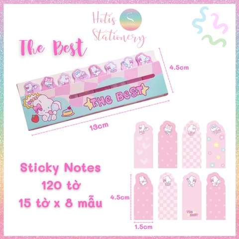 [HOTIS] Tệp 120 tờ giấy note phân trang Sticky Notes hoạt hình cute