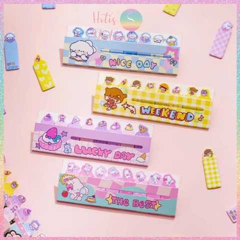 [HOTIS] Tệp 120 tờ giấy note phân trang Sticky Notes hoạt hình cute