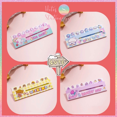 [HOTIS] Tệp 120 tờ giấy note phân trang Sticky Notes hoạt hình cute