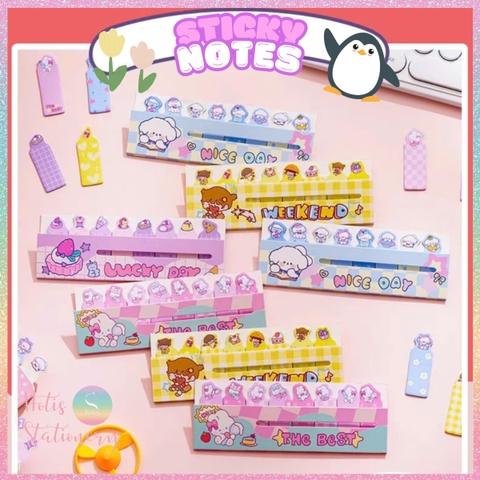 [HOTIS] Tệp 120 tờ giấy note phân trang Sticky Notes hoạt hình cute
