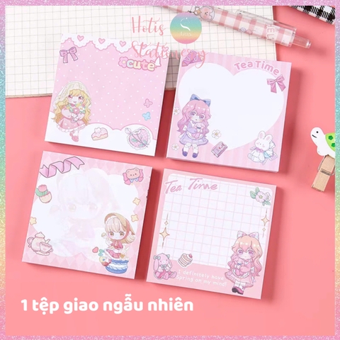 [HOTIS] Tệp 50 tờ Giấy note Capybara, giấy ghi chú hoạt hình đáng yêu, giấy nhớ nhiều mẫu