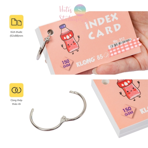 [HOTIS] Flashcard A7 học từ vựng vocabulary ghi nhớ Tiếng Anh, công thức toán học