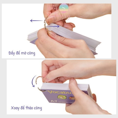 [HOTIS] Flashcard A7 học từ vựng vocabulary ghi nhớ Tiếng Anh, công thức toán học