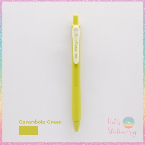 [HOTIS] 25 màu - Bút gel bấm màu vintage ngòi 0.5mm DS-099 Light Retro Gel Pen - 1 cây