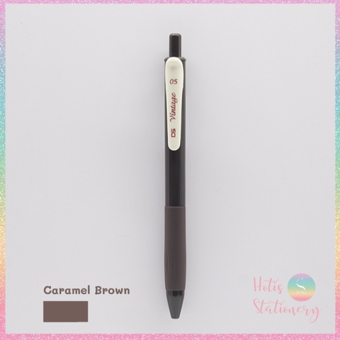 [HOTIS] 25 màu - Bút gel bấm màu vintage ngòi 0.5mm DS-099 Light Retro Gel Pen - 1 cây