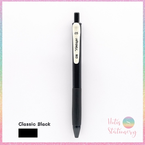 [HOTIS] 25 màu - Bút gel bấm màu vintage ngòi 0.5mm DS-099 Light Retro Gel Pen - 1 cây