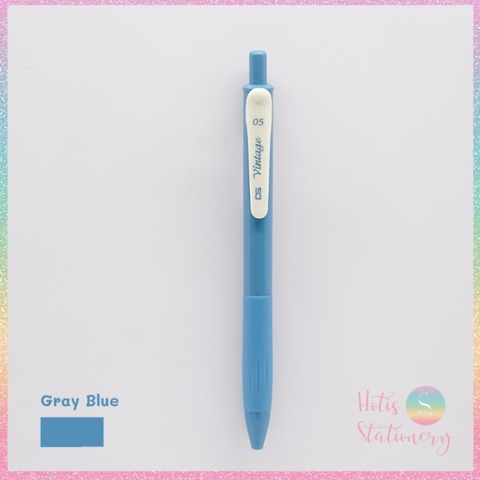 [HOTIS] 25 màu - Bút gel bấm màu vintage ngòi 0.5mm DS-099 Light Retro Gel Pen - 1 cây