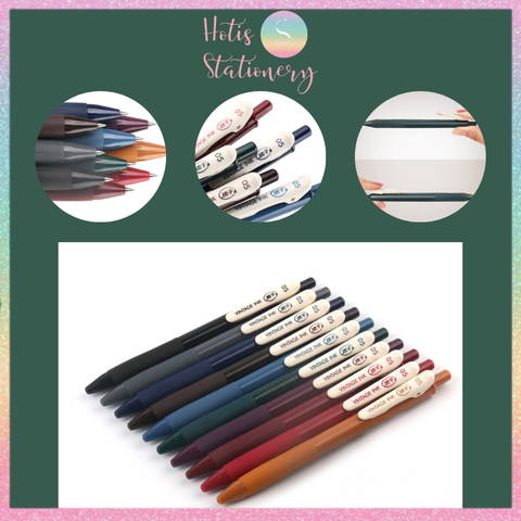 [HOTIS] 25 màu - Bút gel bấm màu vintage ngòi 0.5mm DS-099 Light Retro Gel Pen - 1 cây