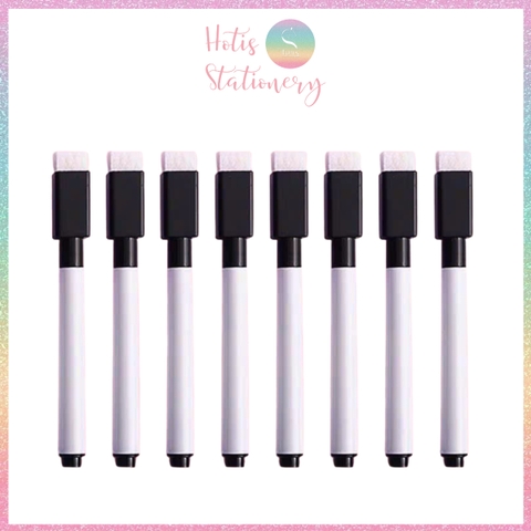 [HOTIS] Set 8 cây Bút lông viết bảng trắng xóa được, bút dạ viết bảng nhiều màu, tiện dụng an toàn