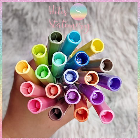 [HOTIS] Bút lông màu Pastel Washable Fiber Pen Thiên Long Colokit - Hộp 20 màu