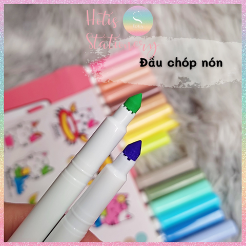 [HOTIS] Bút lông màu Pastel Washable Fiber Pen Thiên Long Colokit - Hộp 20 màu