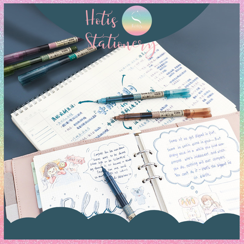 [HOTIS] Bút bi nước màu vintage ngòi kim 0.5mm viết nhanh khô, không lem - 18 màu