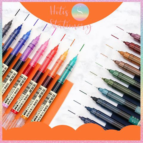 [HOTIS] Set 18 màu Bút bi nước màu vintage ngòi kim 0.5mm viết nhanh khô, không lem