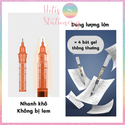 [HOTIS] Bút bi nước màu vintage ngòi kim 0.5mm viết nhanh khô, không lem - 18 màu