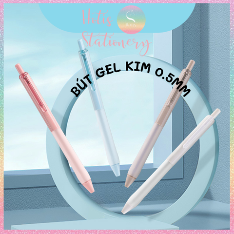 [HOTIS] Bút gel mực đen ngòi 0.5mm DS-0153 thiết kế đơn giản hiện đại gam màu sáng trung tính