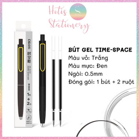 [HOTIS] Bút bi gel bấm Time-Space Dianshi cao cấp, chống ồn, thiết kế tối giản, sang trọng
