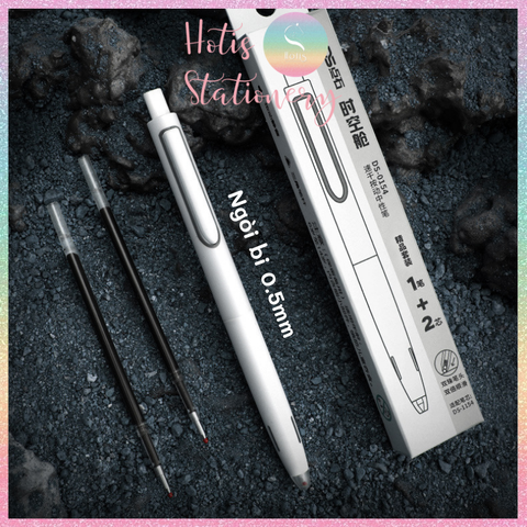 [HOTIS] Bút bi gel bấm Time-Space Dianshi cao cấp, chống ồn, thiết kế tối giản, sang trọng