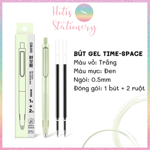 [HOTIS] Bút bi gel bấm Time-Space Dianshi cao cấp, chống ồn, thiết kế tối giản, sang trọng