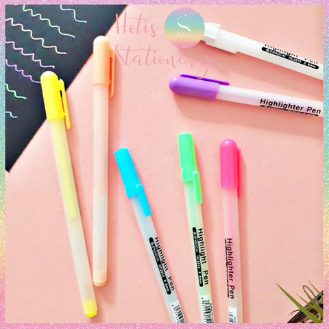 [HOTIS] 7 MÀU - Bút gel màu Highlight Pen Haocai Ngòi 0.8mm dùng viết chữ tiêu đề, vẽ tranh, tạo hiệu ứng