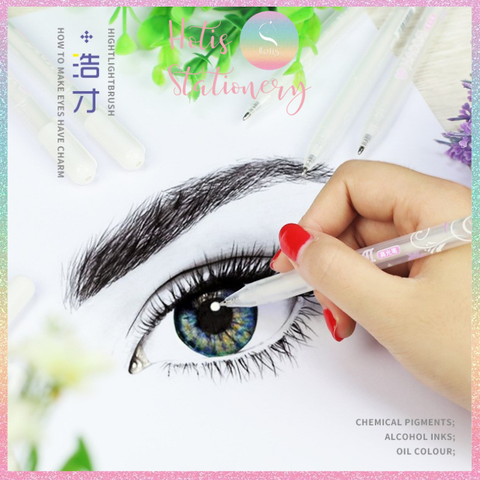 [HOTIS] 7 MÀU - Bút gel màu Highlight Pen Haocai Ngòi 0.8mm dùng viết chữ tiêu đề, vẽ tranh, tạo hiệu ứng