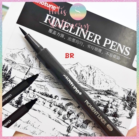 [HOTIS] 10 Size - Bút Fineliner mực đen dùng vẽ truyện tranh, thiết kế, viết chữ thư pháp