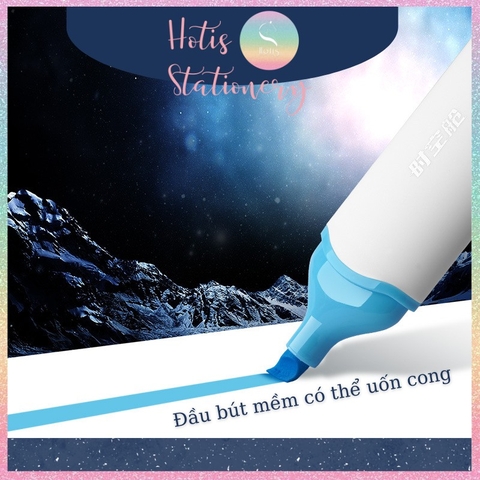 [HOTIS] Bút highlight dạ quang DS-8154 Time Capsule Soft Tip tàu vũ trụ