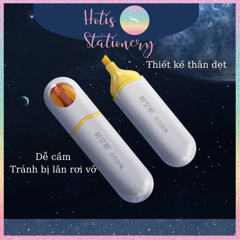 [HOTIS] Bút highlight dạ quang DS-8154 Time Capsule Soft Tip tàu vũ trụ