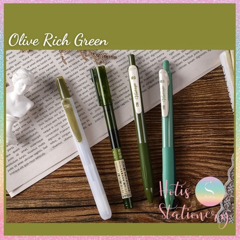 [HOTIS] Set 4 bút gel, bút nước và bút dạ quang cùng tông màu tặng kèm túi zip tiện lợi