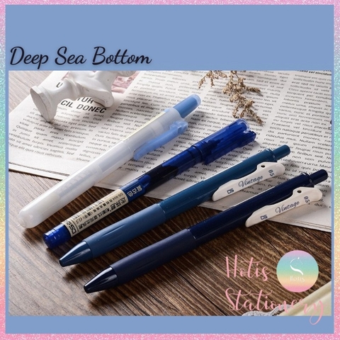 [HOTIS] Set 4 bút gel, bút nước và bút dạ quang cùng tông màu tặng kèm túi zip tiện lợi