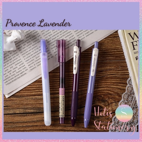 [HOTIS] Set 4 bút gel, bút nước và bút dạ quang cùng tông màu tặng kèm túi zip tiện lợi