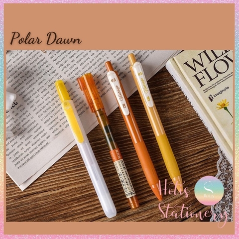 [HOTIS] Set 4 bút gel, bút nước và bút dạ quang cùng tông màu tặng kèm túi zip tiện lợi