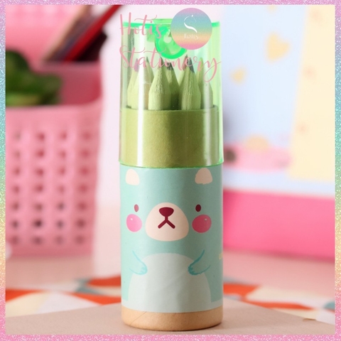 [HOTIS] Set 12 bút chì màu mini hình gấu dễ thương