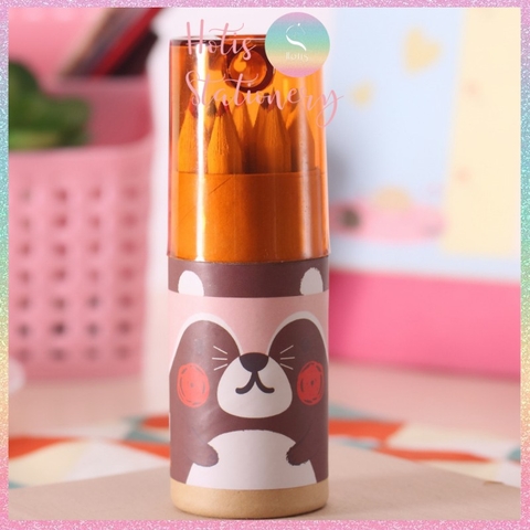 [HOTIS] Set 12 bút chì màu mini hình gấu dễ thương