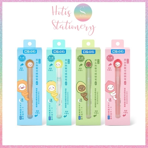 [HOTIS] Bút máy xóa được ngòi êm trơn nét 0.5mm - Kèm 2 ống mực thay thế và ống lau ngòi