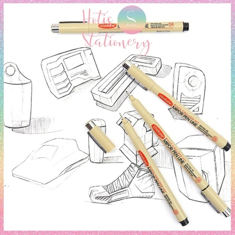 [HOTIS] Bút vẽ phát thảo Chotune Fineliner kháng nước, bút đi nét Mipor Pen Line mực đen