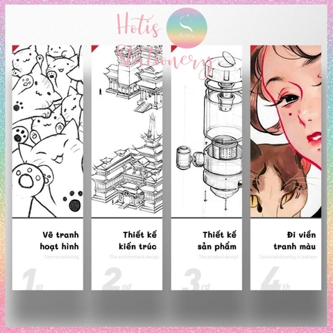 [HOTIS] Bút vẽ phát thảo Chotune Fineliner kháng nước, bút đi nét Mipor Pen Line mực đen