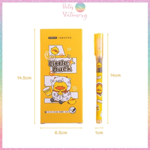 [HOTIS] Bút bi nước Mocha Moka mực đen nhanh khô ngòi 0.5mm nắp gài MK-5442