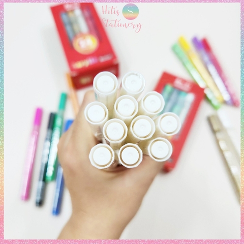 [24 MÀU] Bút sơn Acrylic Marker vẽ được trên kính, sứ, đá, vải- 1 bút