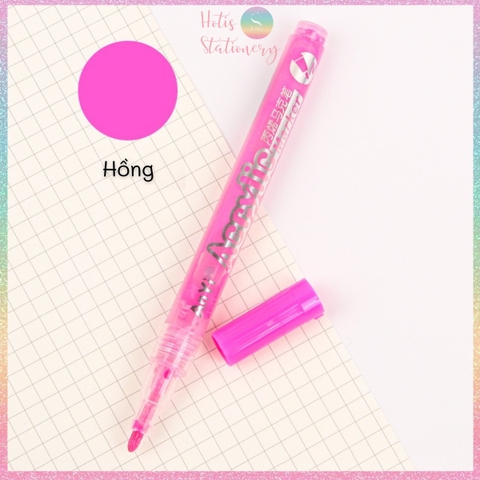 [24 MÀU] Bút sơn Acrylic Marker vẽ được trên kính, sứ, đá, vải- 1 bút