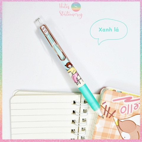 Bút chì bấm kim Hotis PinkFoot ngòi 0.5mm phong cách Hàn Quốc