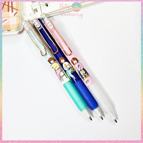 Bút chì bấm kim Hotis PinkFoot ngòi 0.5mm phong cách Hàn Quốc